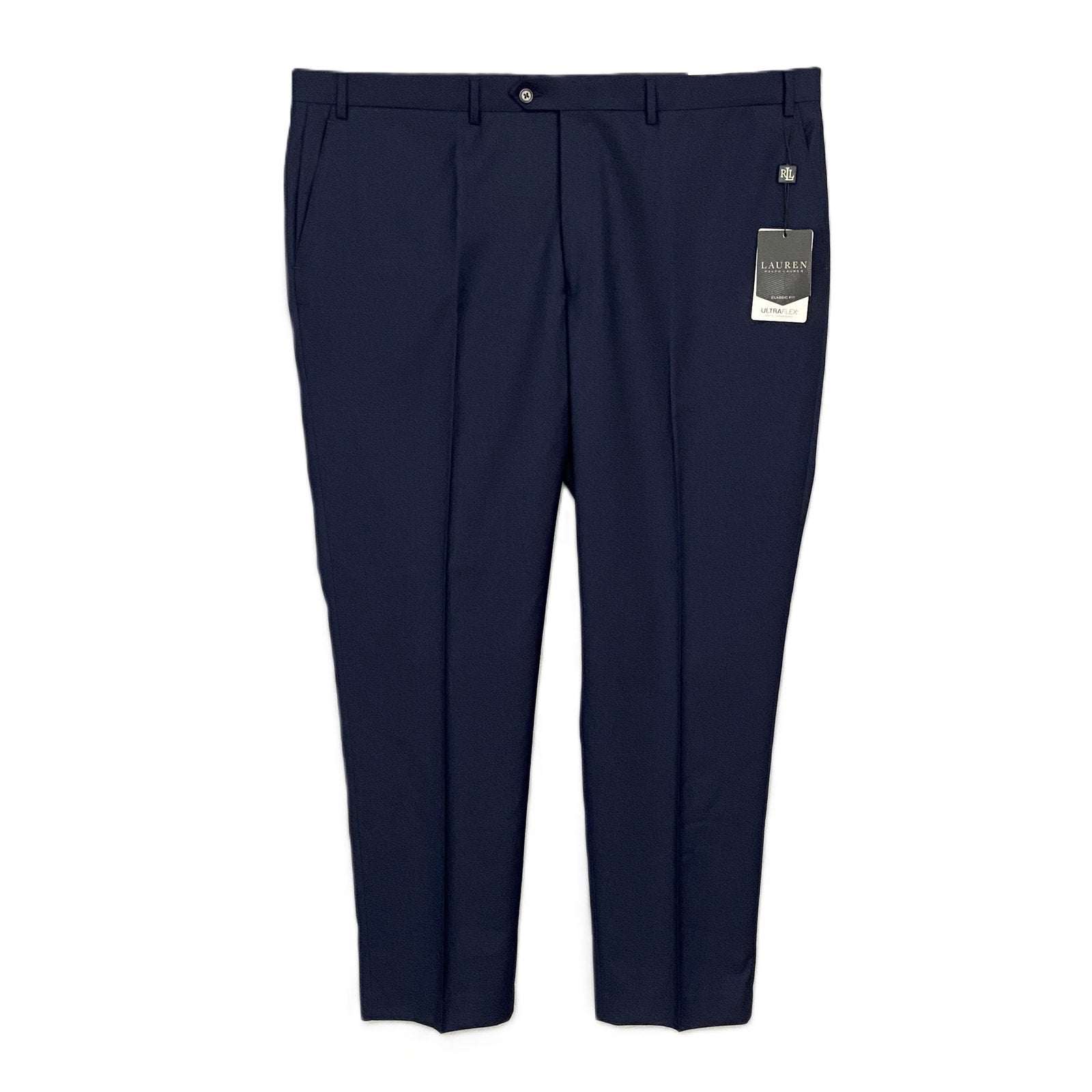 Lauren Ralph Lauren Suit Pant Men's 44x32 Classic Fit Ultraflex Solid Navy