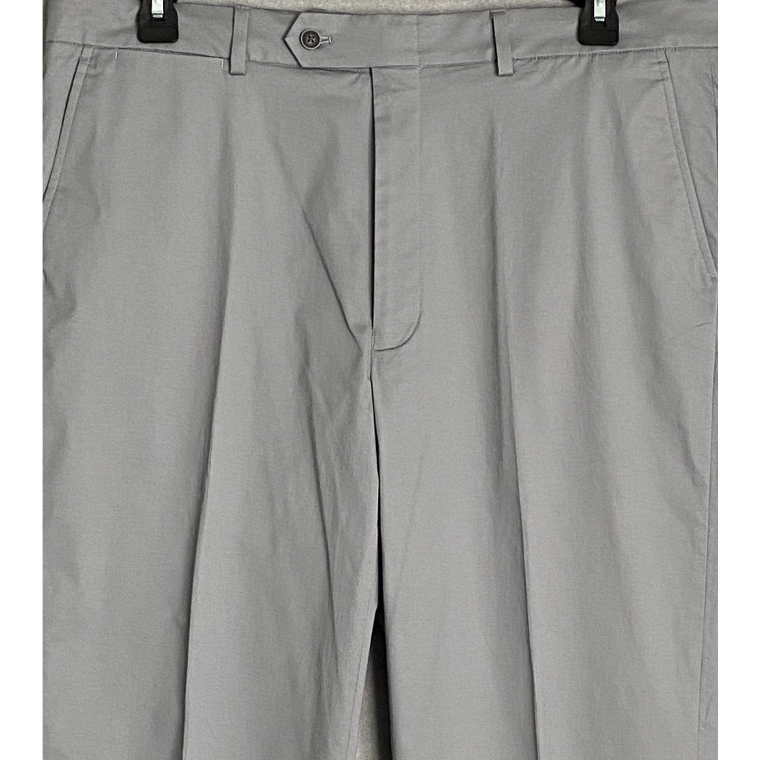 Nautica Men's Suit 2-Piece 36R 30W Bi-Stretch Cotton Gaff Solid Grey