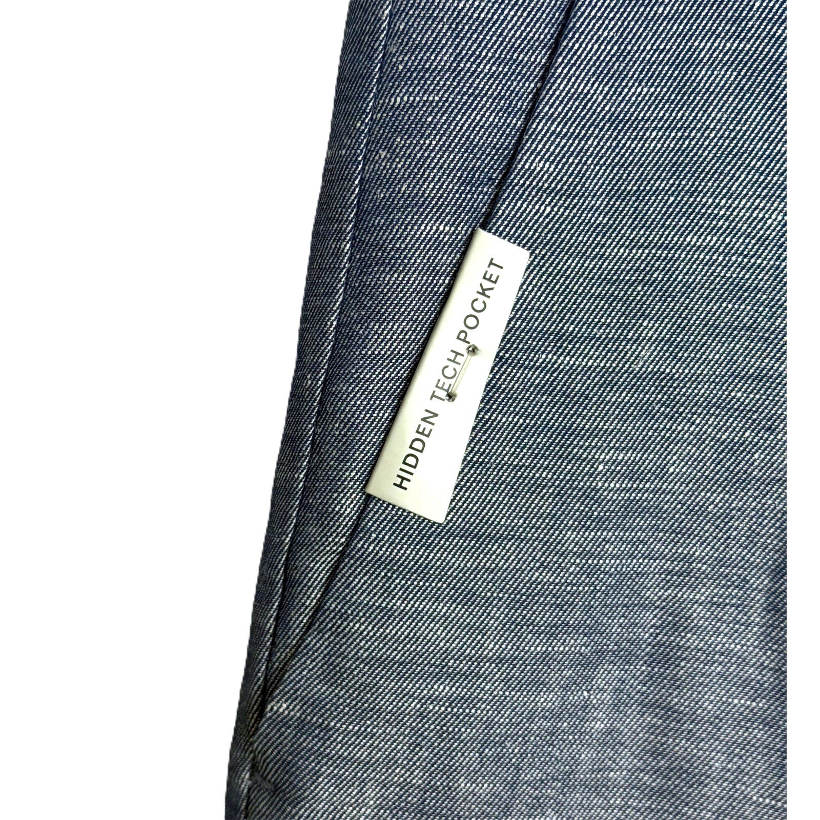 Perry Ellis Portfolio Pants Men's 33"x30" Modern Fit Linen Blend Blueprint