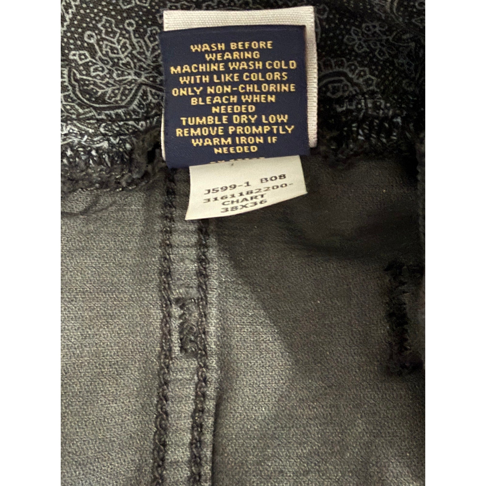 Daniel Cremieux Corduroy Pants Men's 38"x36" Straight Fit Stretch Charcoal