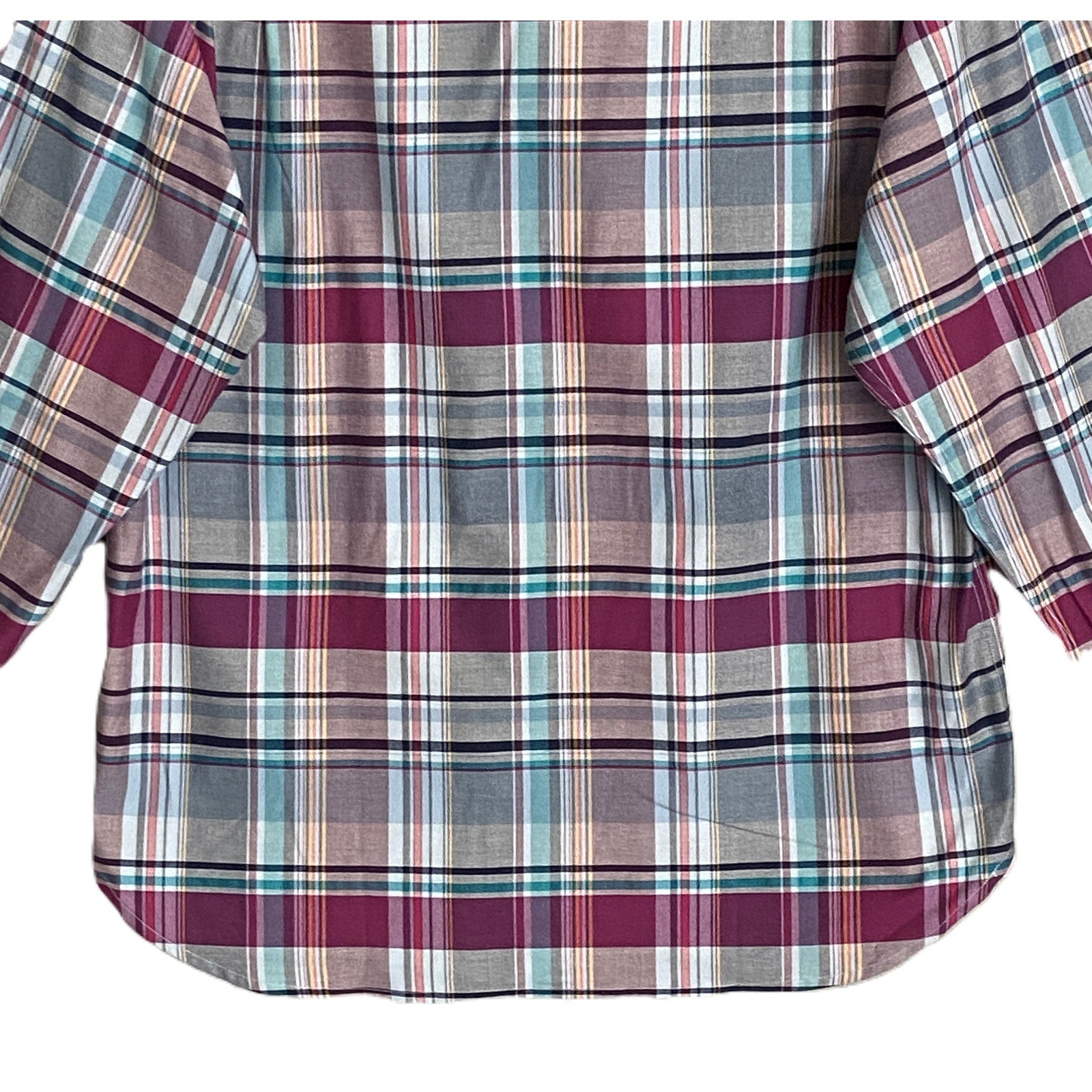 Tommy Bahama Men's Medium "Lazlo Cheers Check" Shirt Silk Blend Stretch