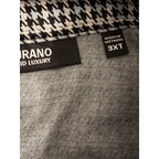 Murano Polo Shirt Men's 3XT Big & Tall Short Sleeve Blue Black Houndstooth