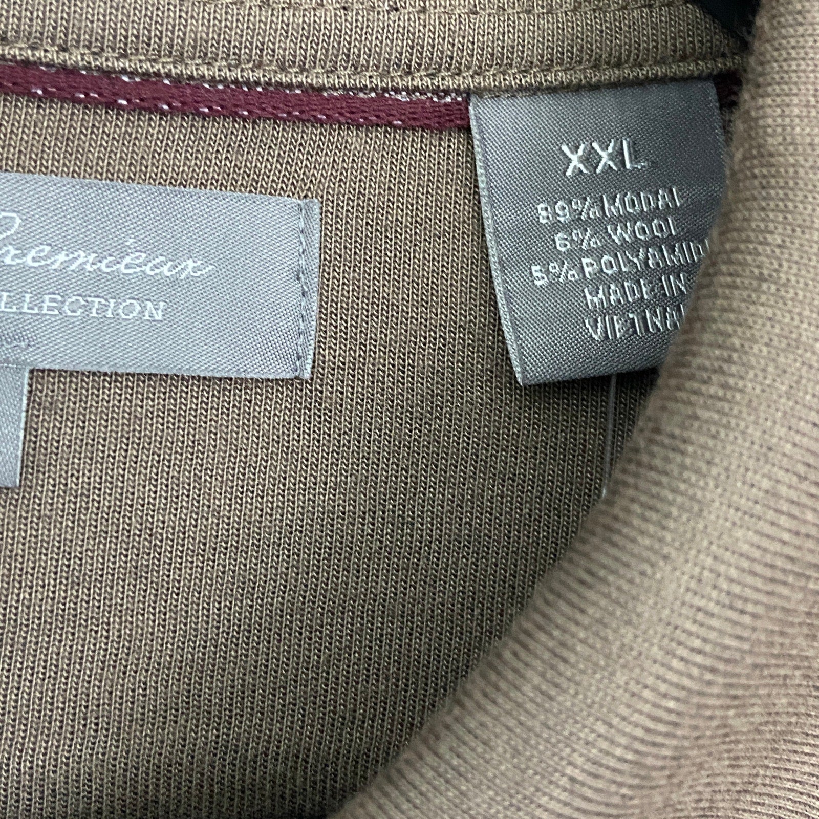 Daniel Cremieux Signature Collection Men's XXL Long Sleeve Polo Shirt Brown