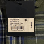 Mizzen+Main Men's XXL Trim Fit City Flannel Twill Shirt Olive Thomas Plaid