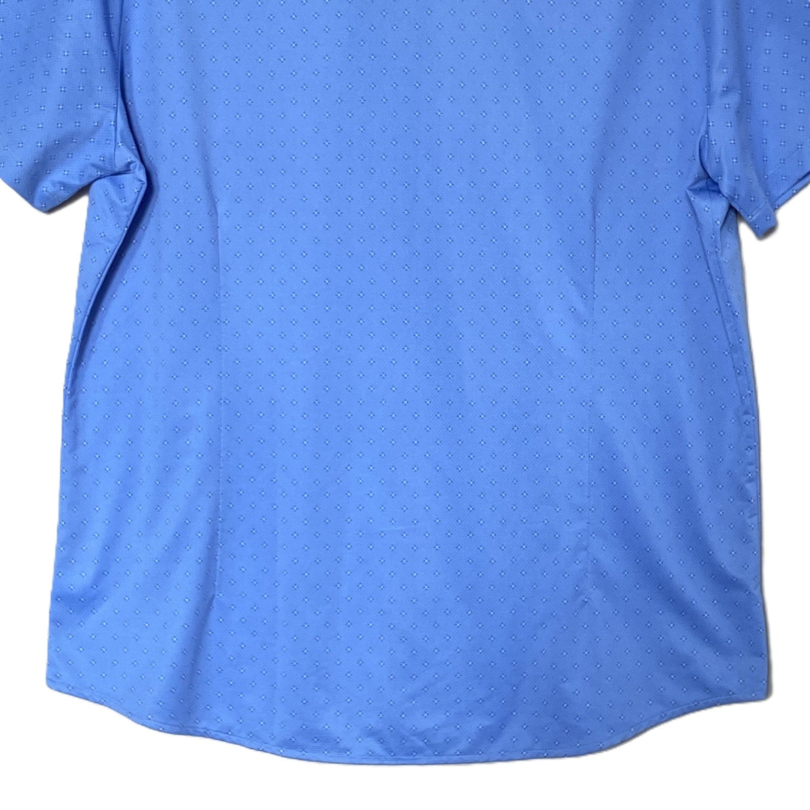 Mizzen+Main Shirt Men's XXL Halyard Trim Fit No Tuck Short Slv Blue Dot Geo