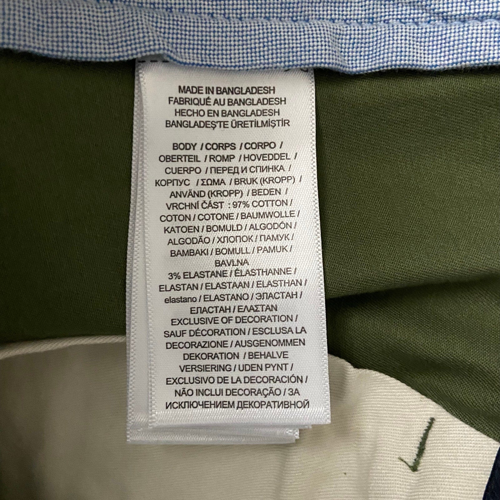 Polo Ralph Lauren Pants Men's 30x30 Stretch Cotton Twill Chino Olive