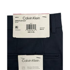 Calvin Klein Dress Pant Men's 34"x30" Slim Fit Flat Front Stretch Navy Blue