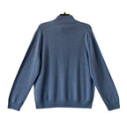 Polo Ralph Lauren Men's XXL Quarter-Zip Wool Sweater Italian Yarn Blue