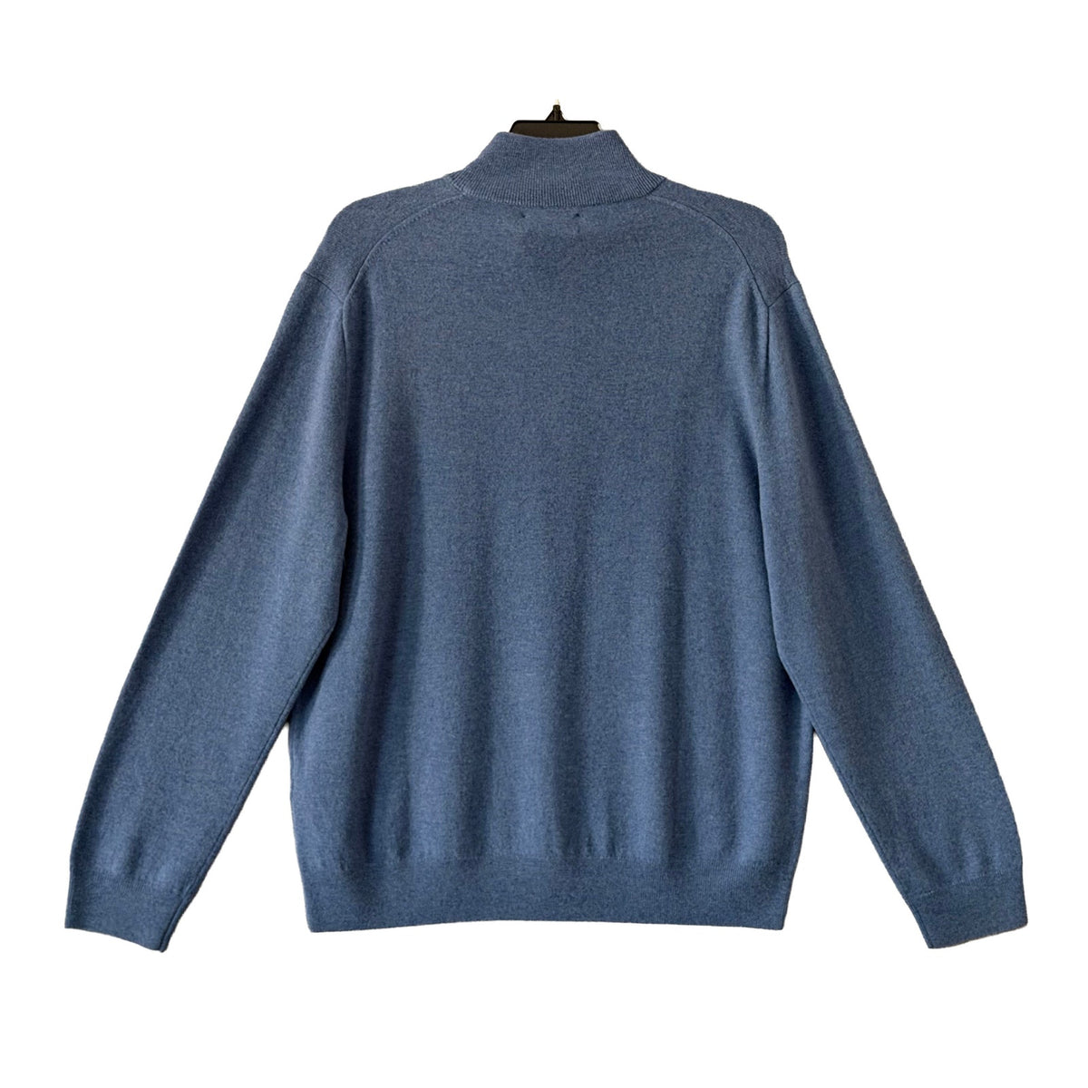 Polo Ralph Lauren Men's XXL Quarter-Zip Wool Sweater Italian Yarn Blue