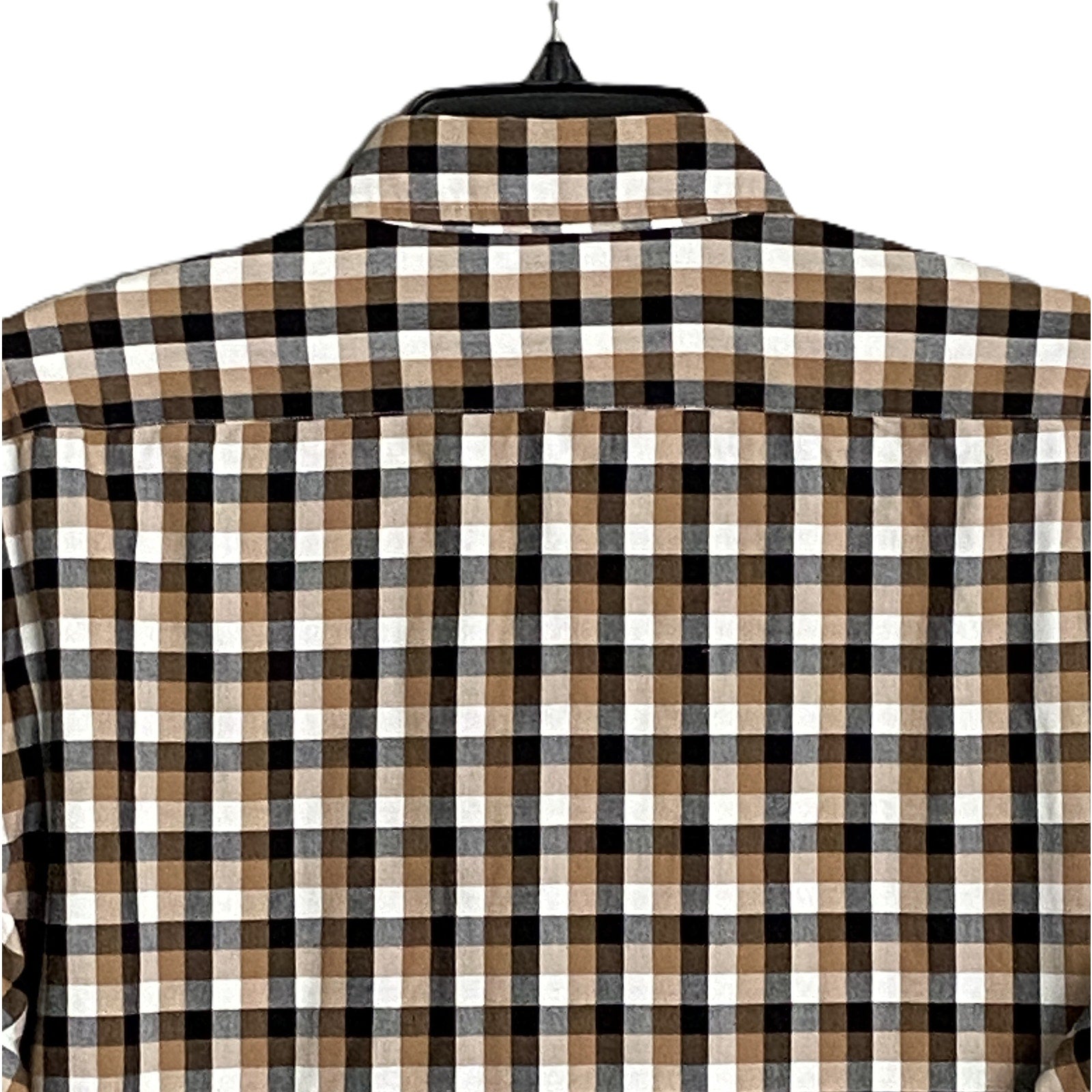 Boss Men's XL Regular Fit Long Sleeve Button-Down Shirt Gingham Print