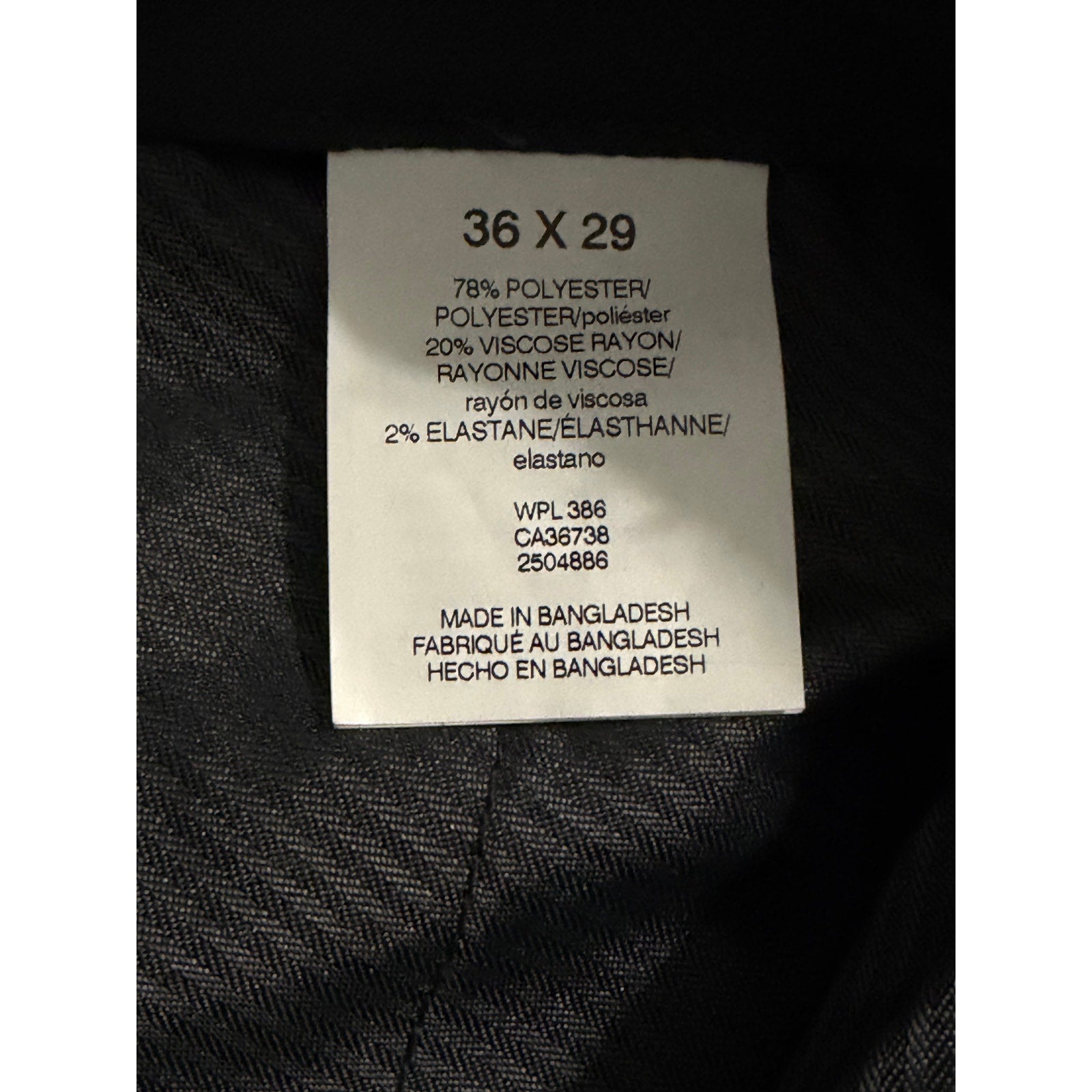 Kenneth Cole Dress Pants Men's 36"x29" Stretch Slim Fit Large Blue Plaid