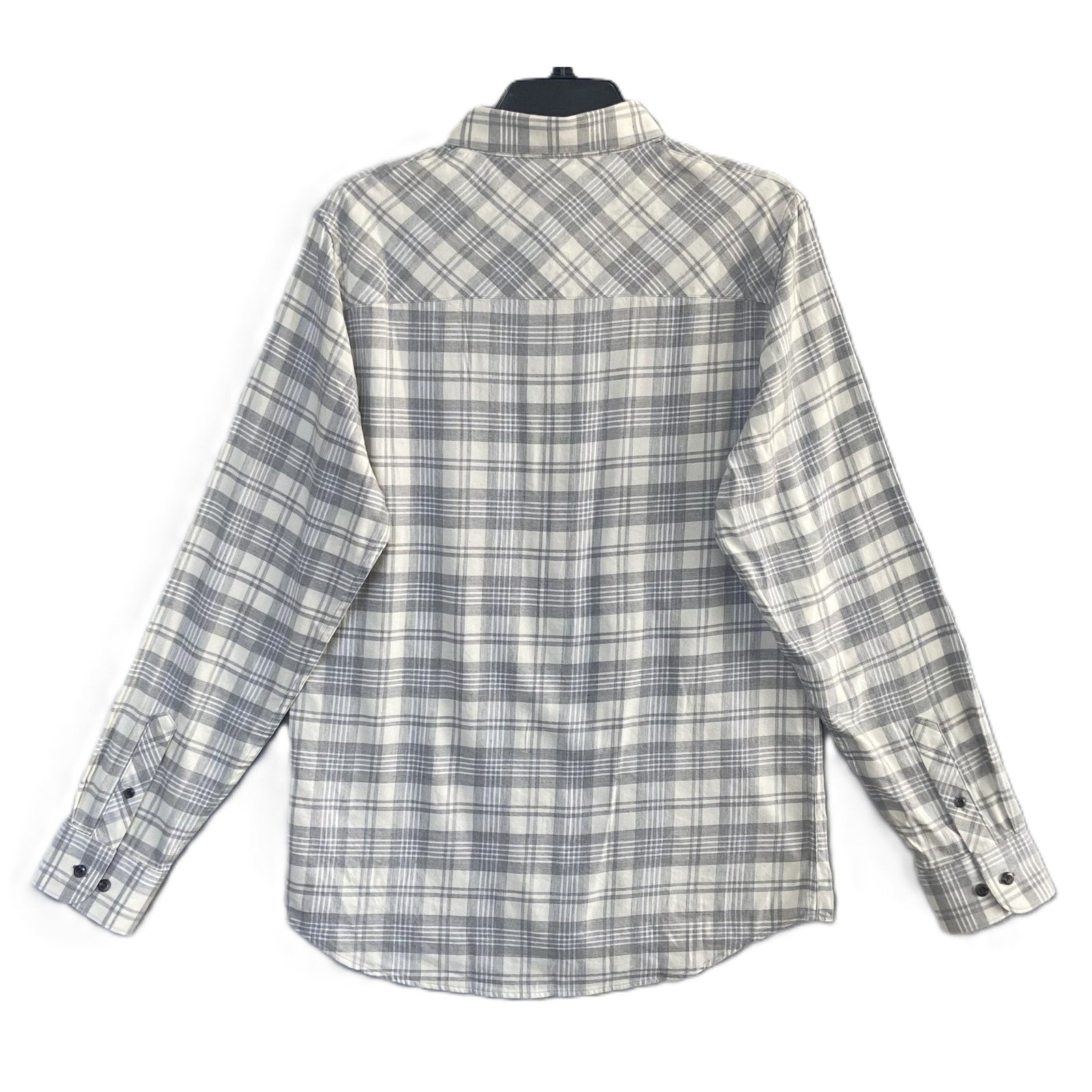 Travis Mathew Shirt Men's Small Cloud Collection Flannel Shirt Gray Plaid