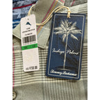 Tommy Bahama Shirt Men's Large Canyon Beach Flannel Smoke Grey Plaid