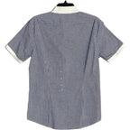 Michael Kors Men's Small Slim Fit Short Sleeve Polo Shirt Blue Gingham