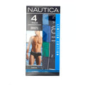 Nautica Men's Large 36-38 Stretch Briefs 4-Pack Blue Green