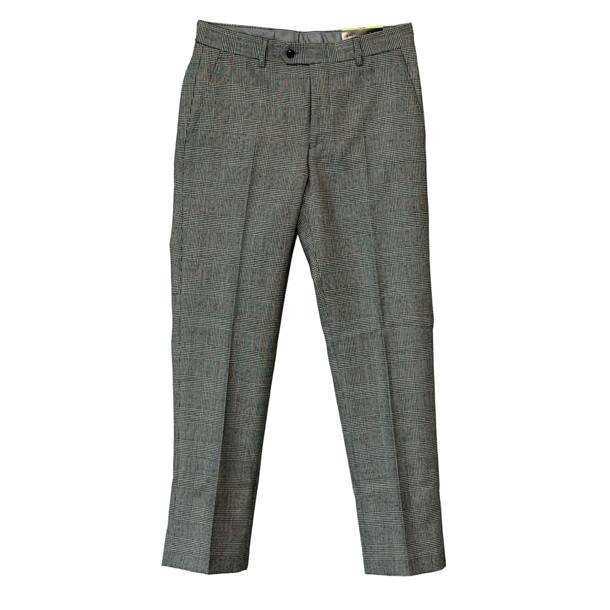 Bar III Dress Pant Men's 30"x30" Slim Fit Wool Blend Black/White Plaid