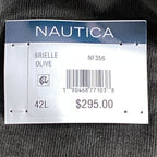 Nautica Sport Coat Men's 42 Long Corduroy Modern Fit Stretch Dark Olive
