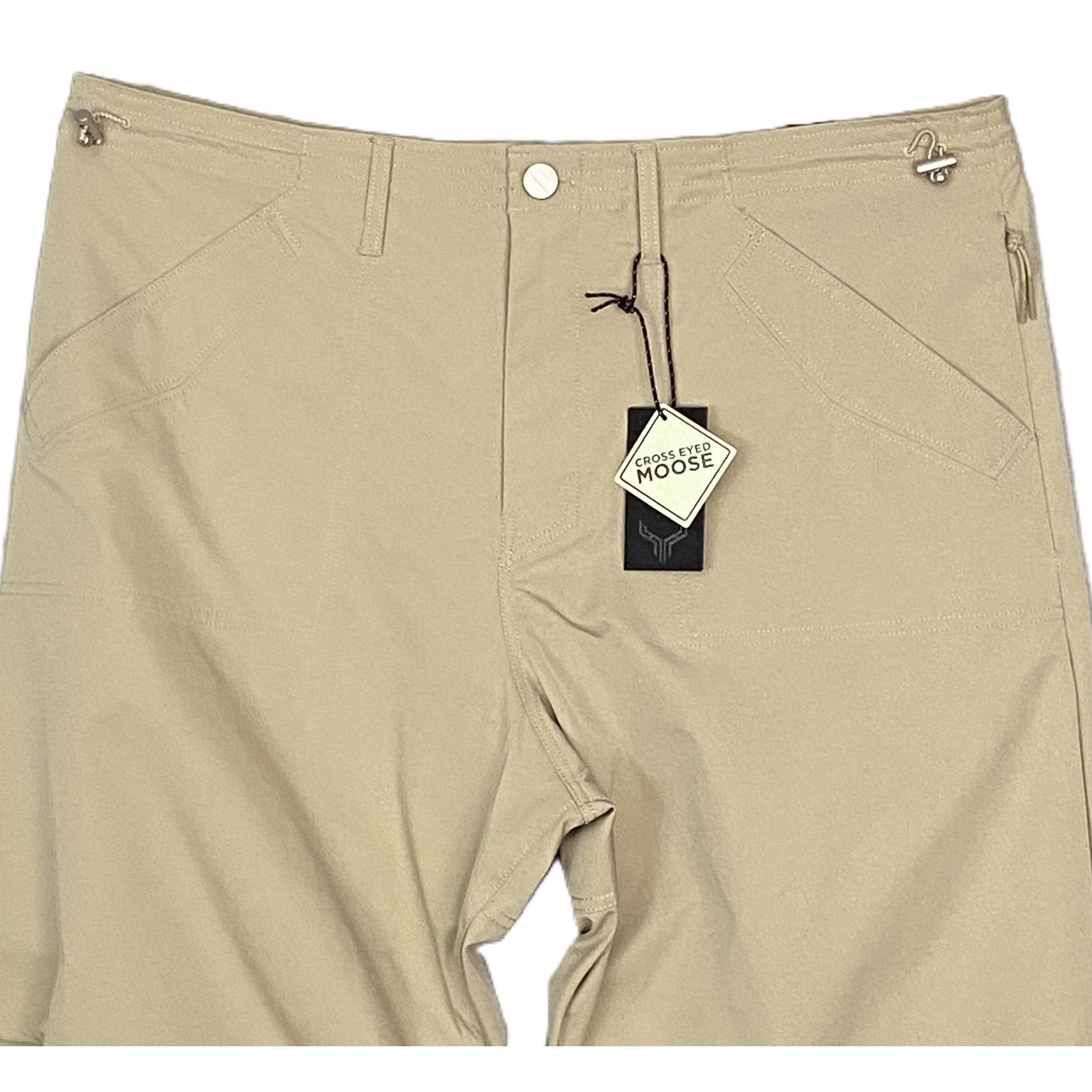 Cross Eyed Moose Pant Men's 38x29 Skydiver Tech Parachute Khaki