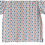 Tommy Bahama Shirt "The Veracruz Cay Flamingo Mingle" Men's Large White