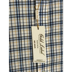 Roundtree & Yorke Performance Dress Shirt Men's 4XB LS Big & Tall Blue Plaid