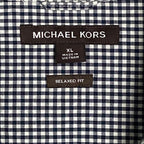 Michael Kors Shirt Men's XL Casual Short Sleeve Shirt Black & White Gingham