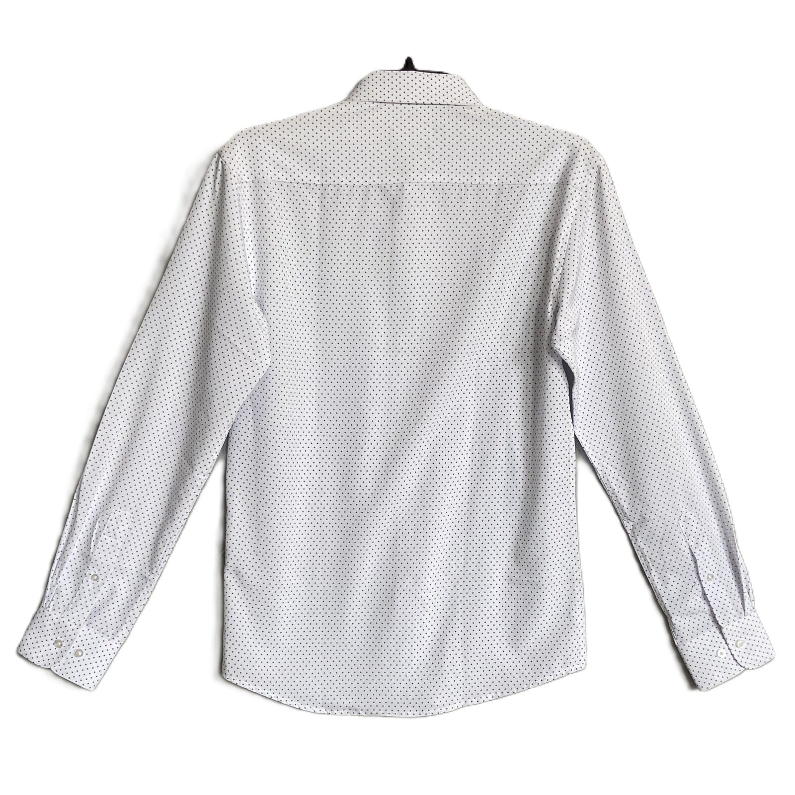 Nautica Dress Shirt Men's 14-14.5 32/33 Performance Slim Fit White Diamond