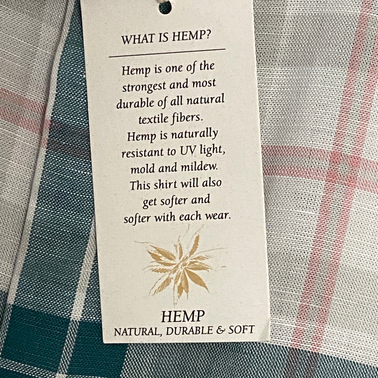 Daniel Cremieux Shirt Men's Small Signature Collection Button-Up Hemp Blend