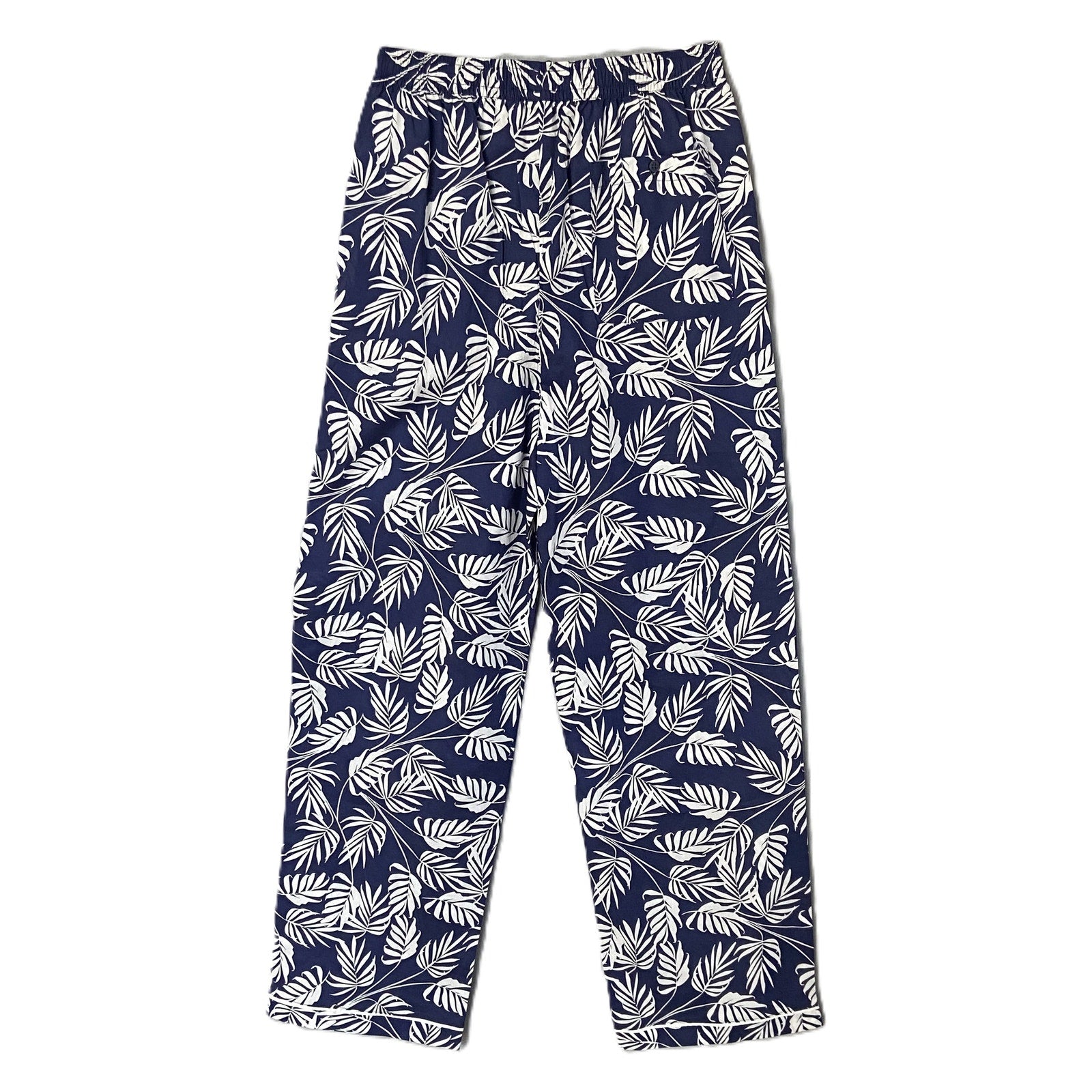 Ted Baker Sleep Pant Men's Small Woven Cotton Drawstring Pockets Blue Floral