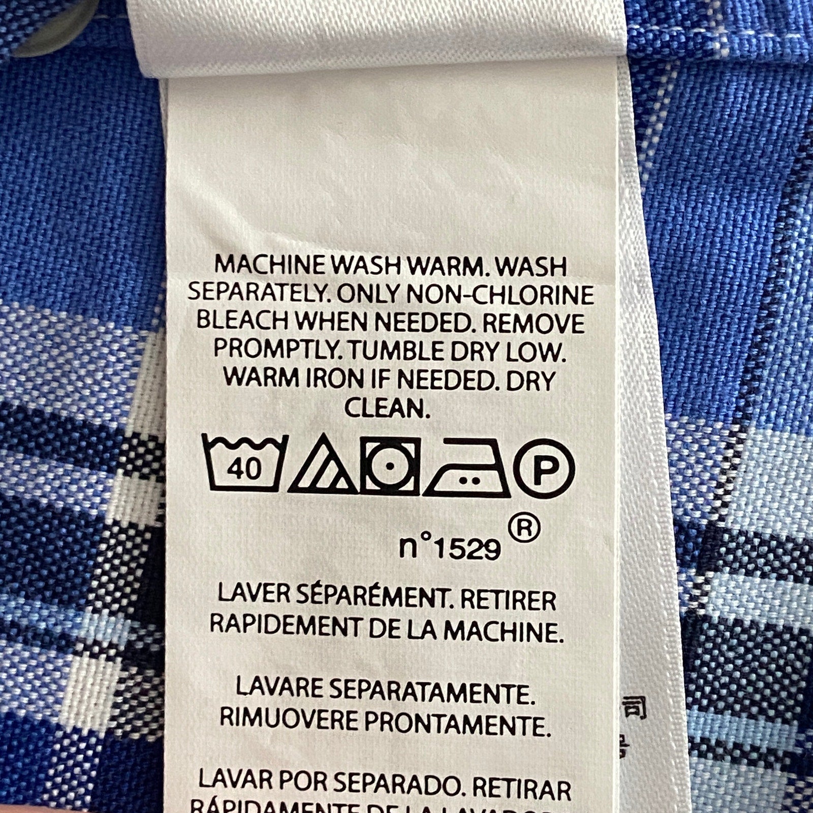 Polo Ralph Lauren Shirt Men's Medium Classic Fit Button-Down Blue Plaid