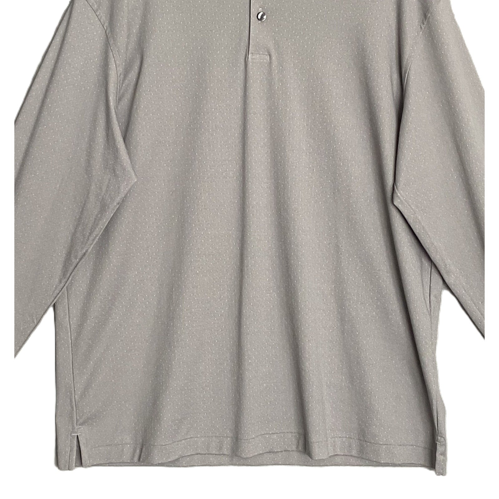 Daniel Cremieux Polo Shirt Men's XL Long Sleeve Pima Cotton Lt Grey Heather