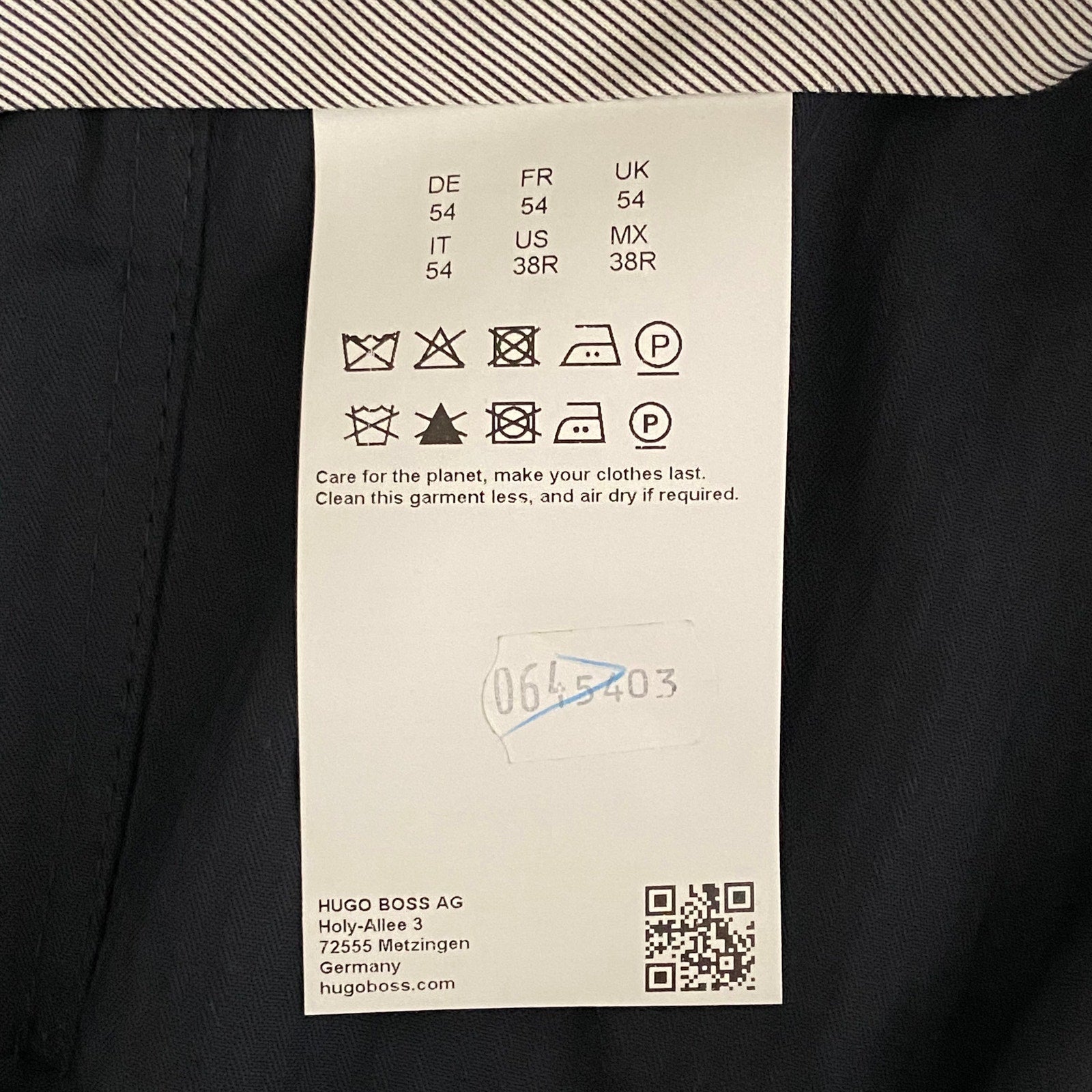 Boss Dress Trousers Men's 38x32 Wool/Silk/Linen Blend Pleated Cuffed Blue