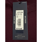 Hart Schaffner Marx Sweater Men's 2XB Big & Tall V-Neck Merino Wool Merlot