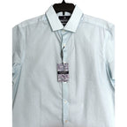 Hart Schaffner Marx Shirt Men's XXL Short Sleeve Comfort Stretch Cotton Blue