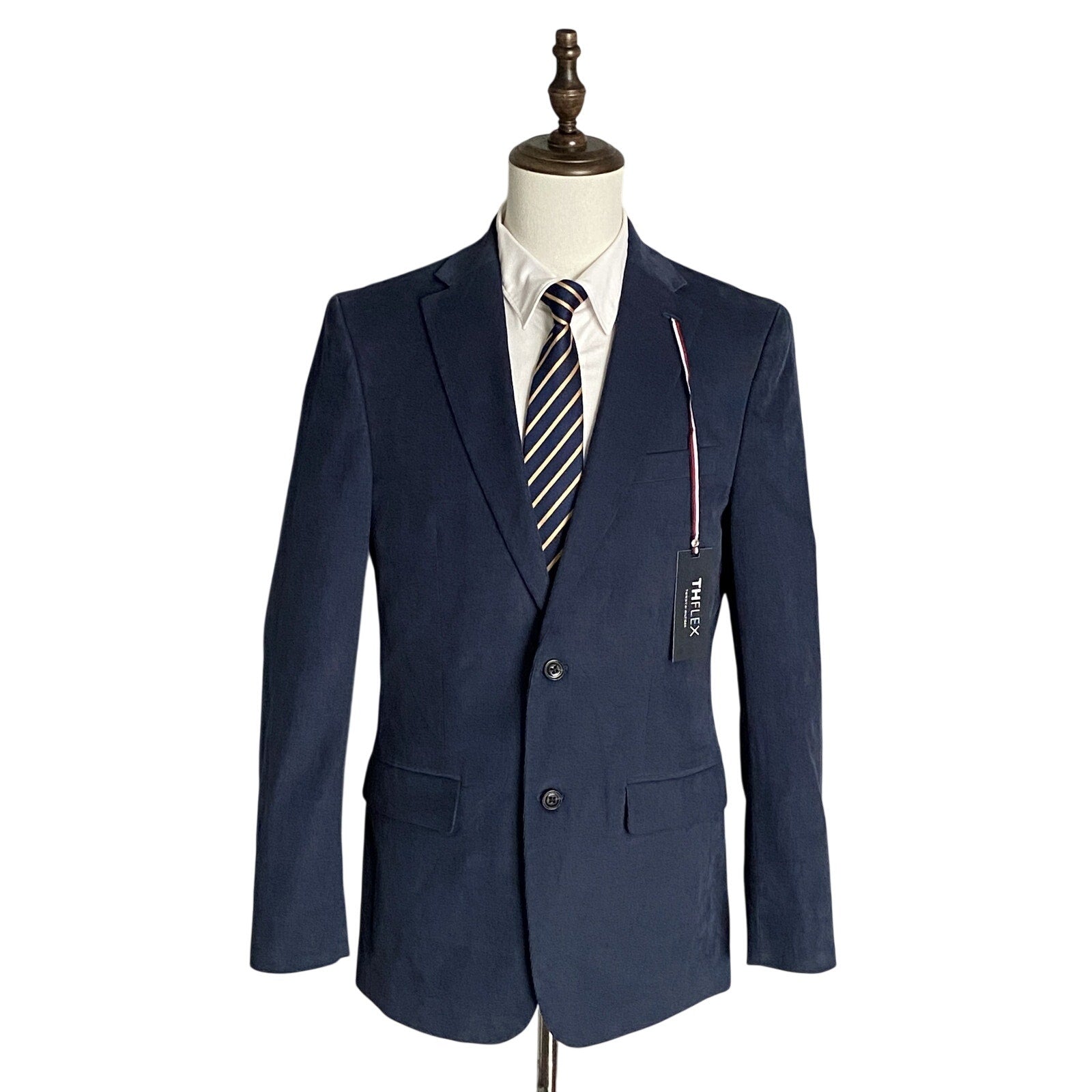 Tommy Hilfiger Sport Coat Men's 40 Long TH Flex Corduroy Lined Conrad Blue