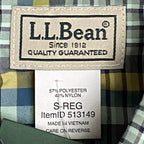 L.L. Bean Casual Shirt Men's Small SunSmart Cool Weave Navy Night Plaid