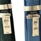 Alfani Tie Lot of 2 Classic Width and Length Blue Diamond & Hunter Green Dot