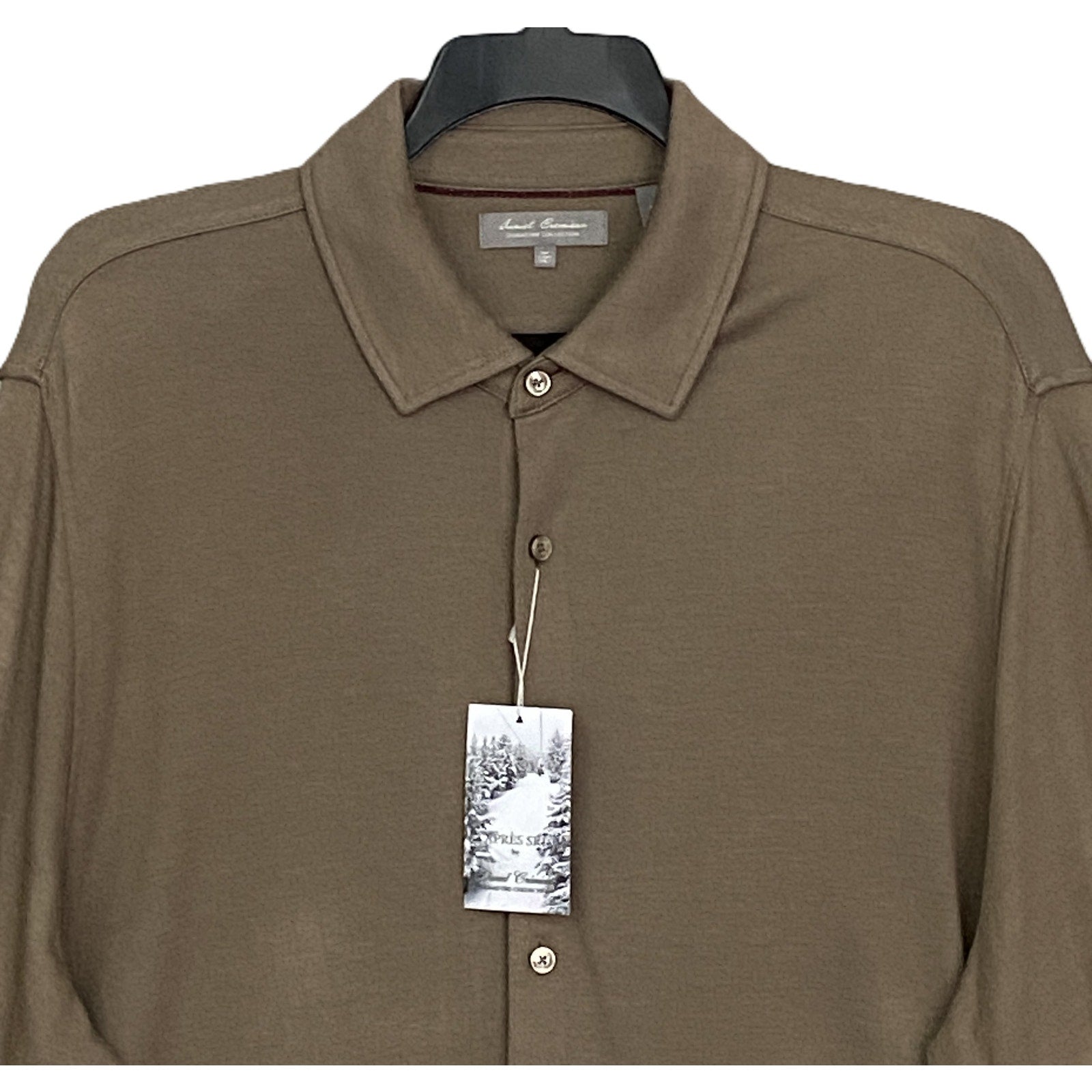 Daniel Cremieux Signature Collection Men's XXL Long Sleeve Polo Shirt Brown