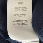 Tommy Bahama Sweatshirt Men's Medium Field Runner Half-Snap Mock-Neck Blue