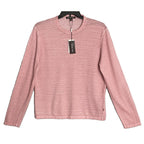 Michael Kors T-Shirt Men's Large Long Sleeve Crew Neck Linen Dusty Rose