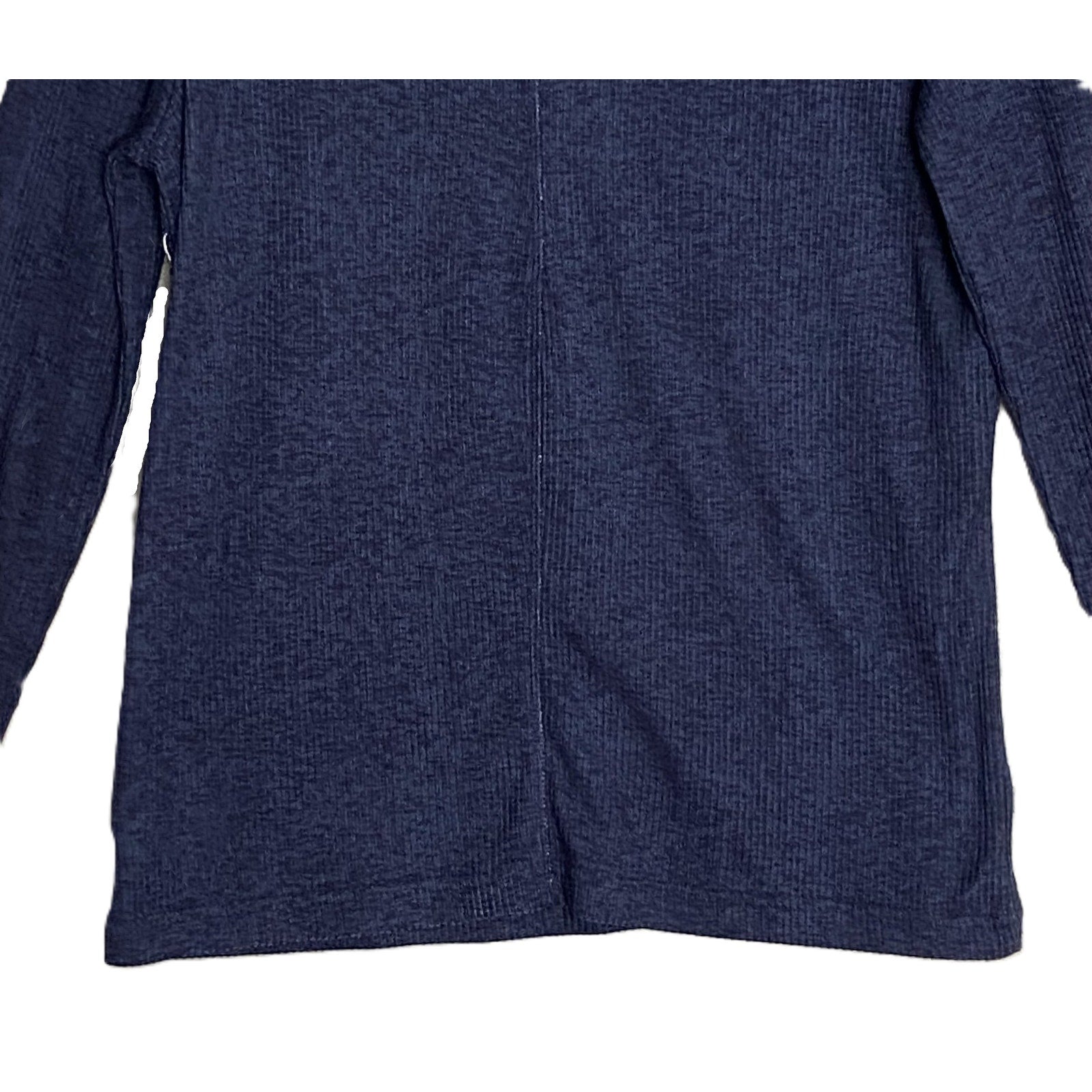 Ted Baker London T-Shirt Men's Small Ribbed Crew Neck Long Slv Navy Heather