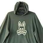Psycho Bunny Harley Hoodie Men's XXL Knit Pullover Garden Topiary (Green)