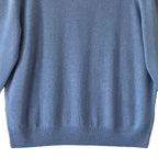 Polo Ralph Lauren Men's XXL Quarter-Zip Wool Sweater Italian Yarn Blue