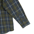 Mizzen+Main Men's XXL Trim Fit City Flannel Twill Shirt Olive Thomas Plaid