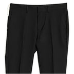 Kenneth Cole Dress Pant Men's 34x30 Slim Fit Stretch Gabardine Solid Black