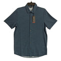Travis Mathew Shirt Men's Small Lightweight Button-Up Stretch Blue Geo