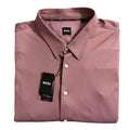 Boss Performance Dress Shirt Men's 5XL Big & Tall Roan Kent Long Sleeve Dark Pink