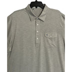 Criquet Polo Shirt Men's XXL Stretch Short Sleeve Grey Micro-Stripe