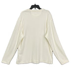 Daniel Cremieux Mne's XXL Long Sleeve Crew Neck T-Shirt Solid Cream