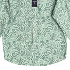 Daniel Cremieux 38 Men's Large Casual Button-Down Shirt Green Leaf Print