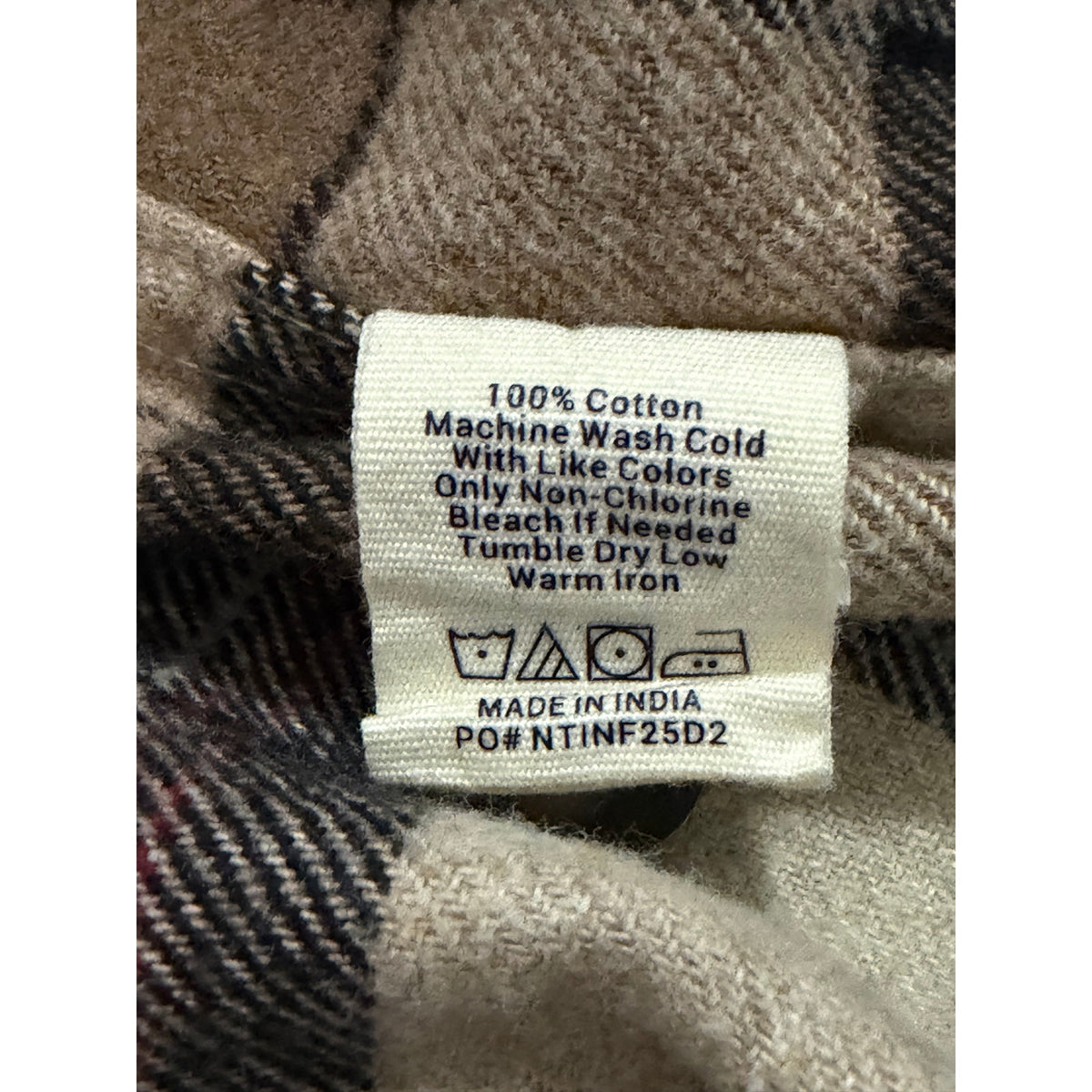The Normal Brand Shirt Men's Medium Long Sleeve Soft Flannel Mink Plaid